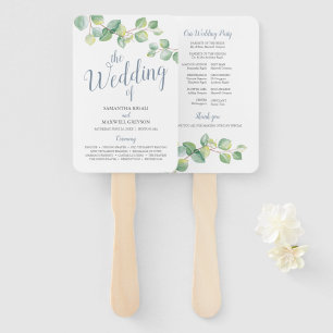 Eukalyptus Wedding Program Fan Fächer