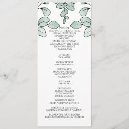Eukalyptus Wedding Programm