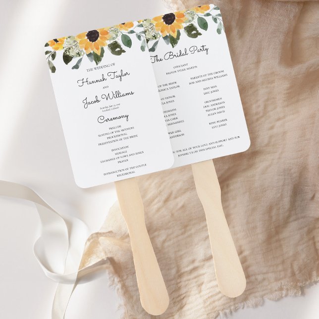 Eukalyptus Wedding Programme Hand Fan Fächer (Von Creator hochgeladen)