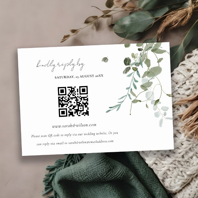 Eukalyptus Wedding QR Code UAWG Begleitkarte (Von Creator hochgeladen)