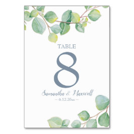 Eukalyptus Wedding Reception Tischnummer