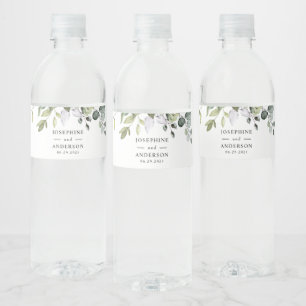 Eukalyptus Wedding Reception Wasser Flasche Etiket
