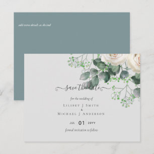 Eukalyptus Wedding Rett Dates Postkarte