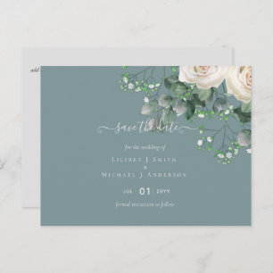 Eukalyptus Wedding Rett Dates Postkarte