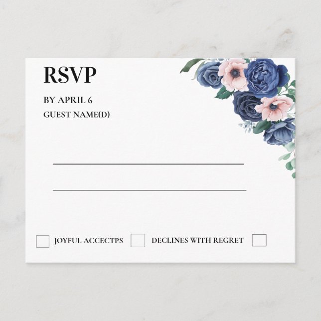 Eukalyptus Wedding RSVP Card Einladungspostkarte (Vorderseite)