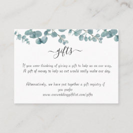Eukalyptus Wedding RSVP Enclosure Card Visitenkarte