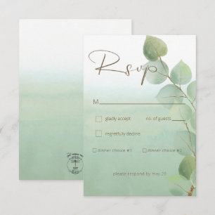 Eukalyptus Wedding RSVP Karte