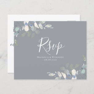 Eukalyptus Wedding RSVP Postcard