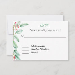 Eukalyptus Wedding RSVP Response Card Karte