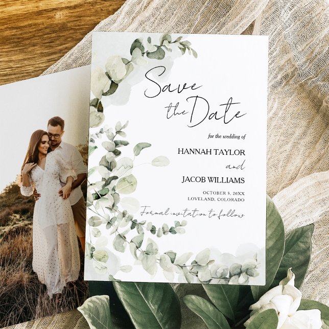 Eukalyptus Wedding Sage Greenery Foto Save The Date (Von Creator hochgeladen)