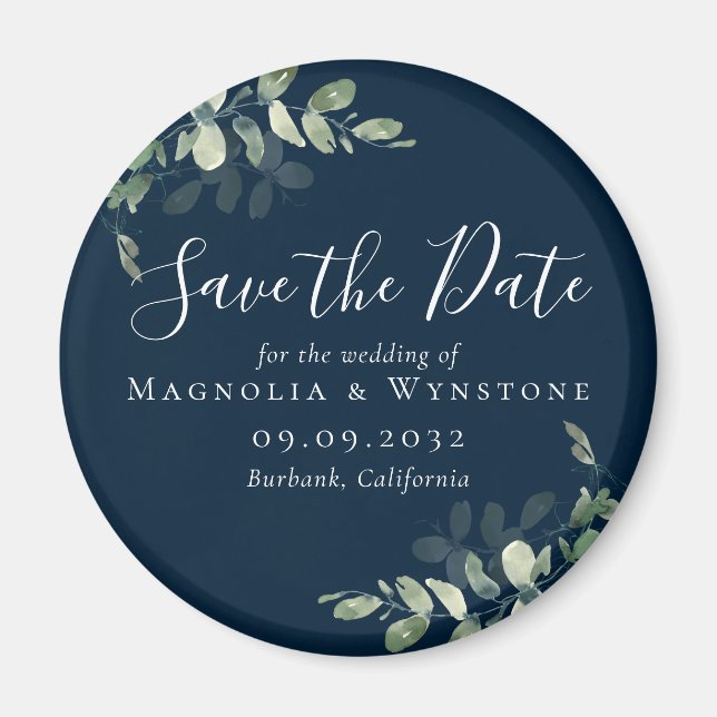 Eukalyptus Wedding Save the Date Magnet (Vorne)