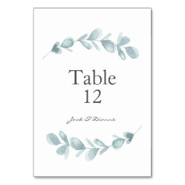 Eukalyptus Wedding table Cards Tischnummer