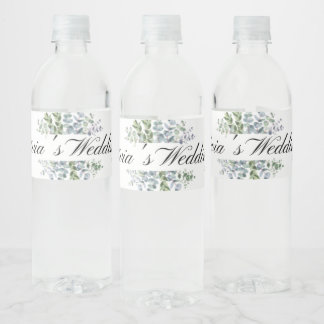 Eukalyptus Wedding Water Flasche Label