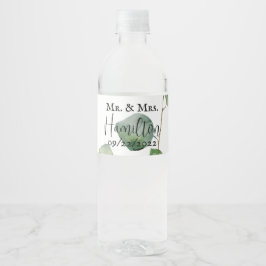 Eukalyptus Wedding Water Flasche Label