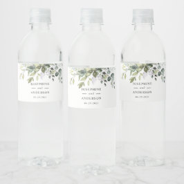 Eukalyptus Wedding Water Flasche Label