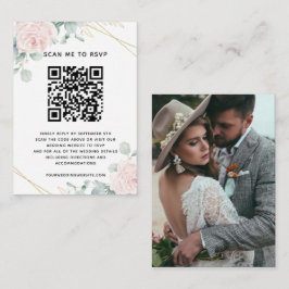 Eukalyptus Wedding Website UAWG QR Code Begleitkarte