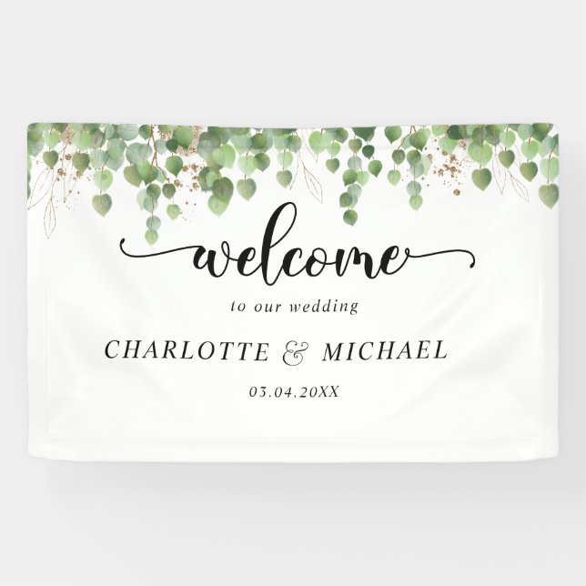 Eukalyptus Wedding Welcome Banner (Horizontal)