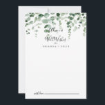 Eukalyptus Wedding Well Wwünscht Ratschläge Karte<br><div class="desc">Diese Eukalyptus Hochzeit auch wünscht Ratschlag Karte ist perfekt für eine einfache Hochzeit. Das Design bietet Aquarellfarben handgezeichnet elegante botanische Eukalyptuszweige und Blätter. Diese Karten sind ideal für Hochzeiten, Brautparty, Babydusche, Graduiertenfest u.v.m. Personalisieren Sie die Karten mit den Namen der Braut und Bräutigam, den Eltern, die Sie werden oder Absolvent....</div>