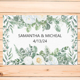 Eukalyptus Wedding White Floral Watercolor Seidenpapier