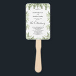 Eukalyptus Wedding Zeremony Program Fächer<br><div class="desc">Eukalyptus Hochzeitsfeier Hand Fan. Hochzeitsfeier Wasserfarbe,  Blumengrün,  rustikale Hochzeit,  elegante Hochzeit,  Eleganter Eukalyptus sukkulent modern</div>
