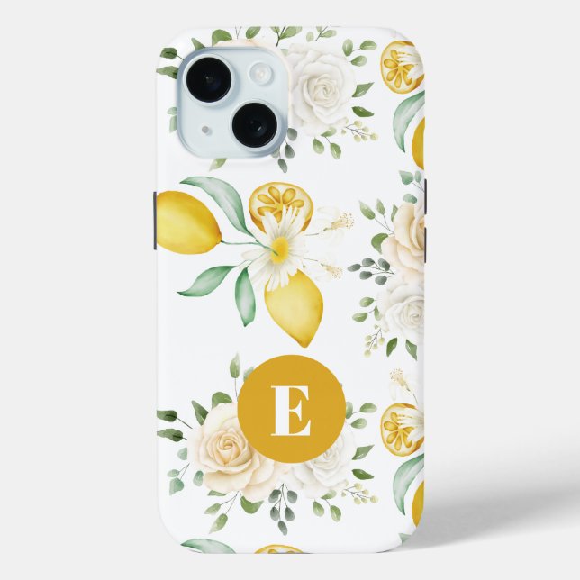 Eukalyptus Weichblush-Rose Monogramm Case-Mate iPhone Hülle (Rückseite)