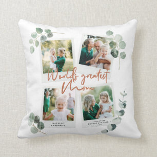 Eukalyptus weltbester Mama, chic MultiFoto Kissen