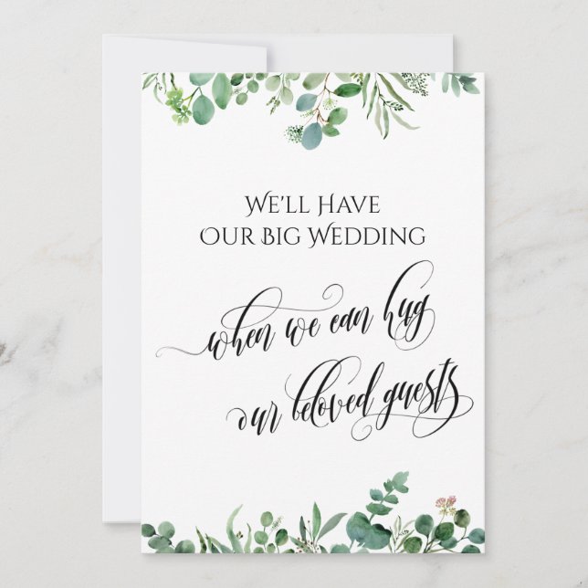 Eukalyptus, wenn wir Sie mit einer verspäteten Hoc Einladung (Vorderseite)