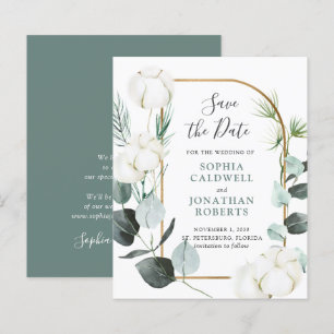 Eukalyptus Winter Wedding Save the Date