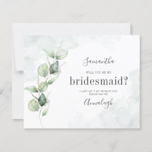 Eukalyptus wird meine Bridesmaid-Angebotskarte sei