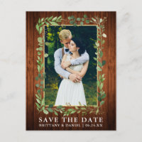 Eukalyptus Wood Gold Save the Date