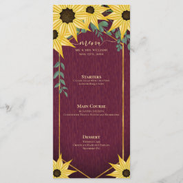 Eukalyptus Wood Watercolor Floral Menükarte