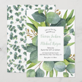 Eukalyptus Wreath Frame Wedding Einladung