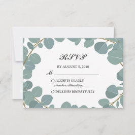 Eukalyptus Wreath Greenerenerity Wedding RSVP Resp