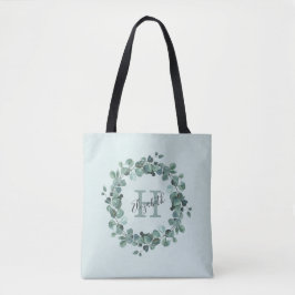Eukalyptus-Wreath-Monogramm-Totasche Tasche
