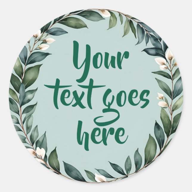Eukalyptus Wreath Sticker floral (Vorderseite)
