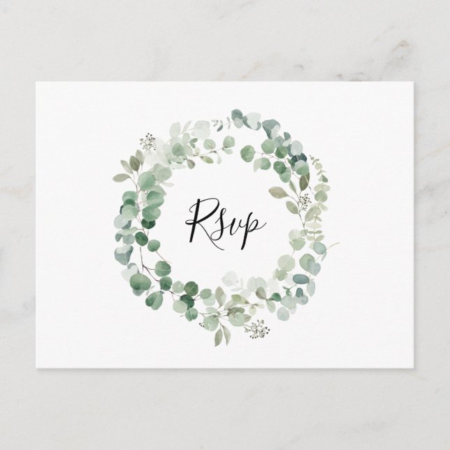 Eukalyptus Wreath UAWG Postkarte mit Auswahl an Ge (Vorderseite)