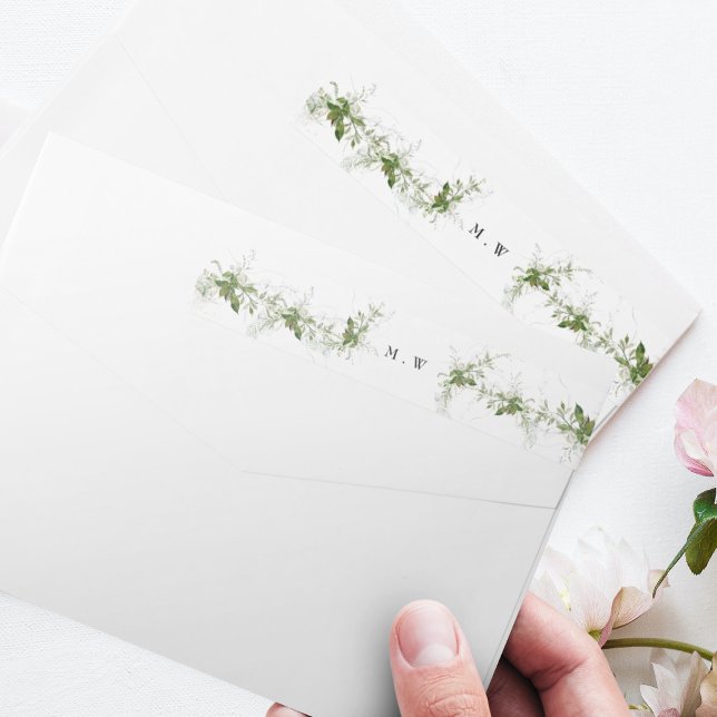 Eukalyptus Wreath Wedding Envelope Rücksendeadress (Von Creator hochgeladen)