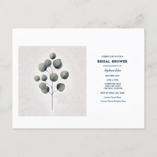 Eukalyptusblätter Blatt Kunst Hochzeit Brautparty Postkarte