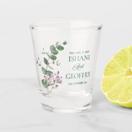Eukalyptusblätter Grüne Hochzeit Schnapsglas