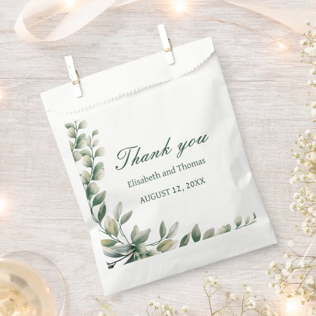 Eukalyptusblätter Hochzeitsgeschenk-Tüte Geschenktütchen (Ausgeschnitten)