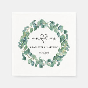 Eukalyptuskranz-Hochzeit Serviette