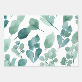 Eukalytusbecher Geschenkpapier Set