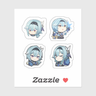 Eula Genshin Impact 4er Sticker Sheet Extra Pac