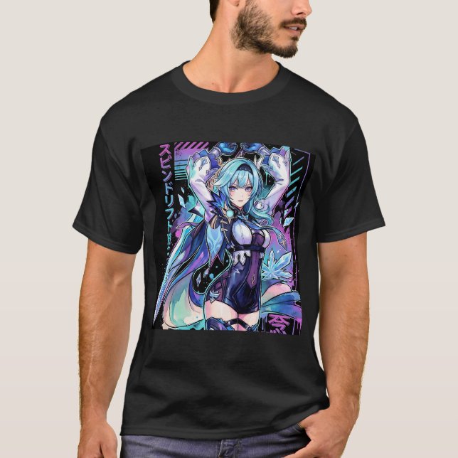 Eula Lawrence Kryo-Ritter Vaporwave Synthwave-Ästh T-Shirt (Vorderseite)