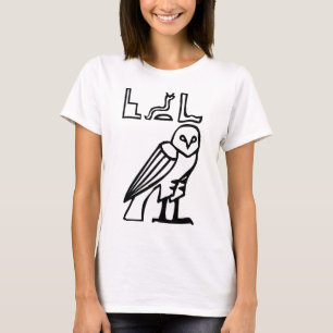 Eule, ägyptischer Hieroglyph T-Shirt