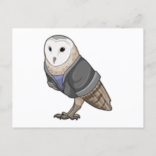 Eule als Sekretärin Postkarte