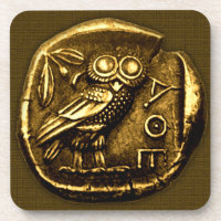 Eule auf alter griechischer Münze