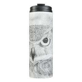 Eule auf dem Thermaltumbler Thermosbecher
