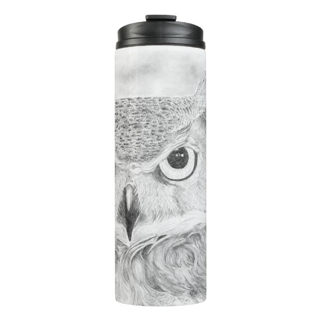 Eule auf dem Thermaltumbler Thermosbecher (Vorderseite)