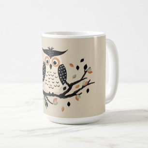 Eule auf einem Ast Kaffeetasse